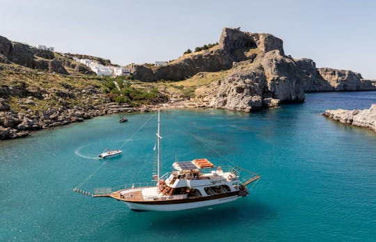 Lindos full-day cruise experience with lunch and snorkeling