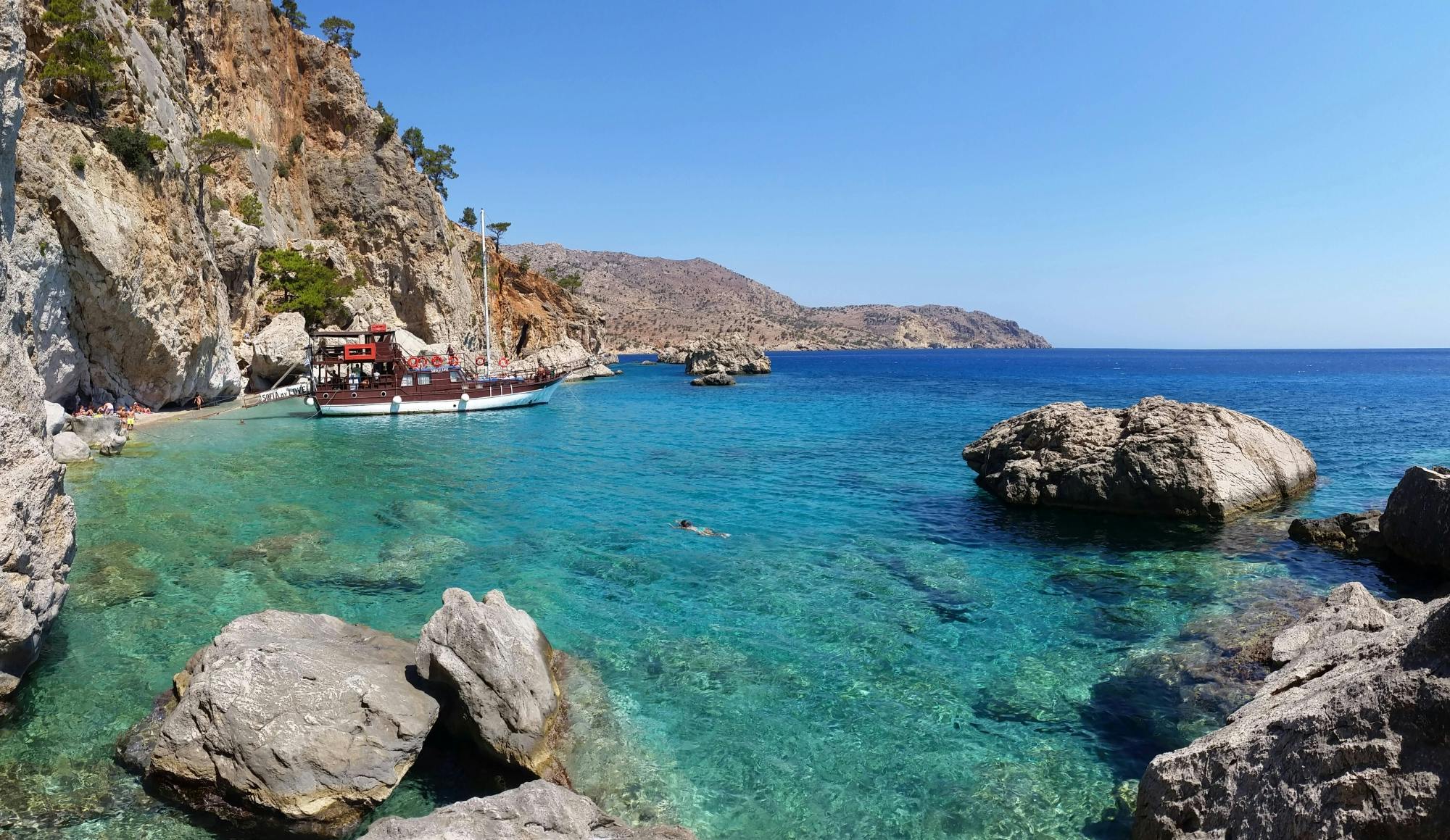 Karpathos best beaches boat cruise