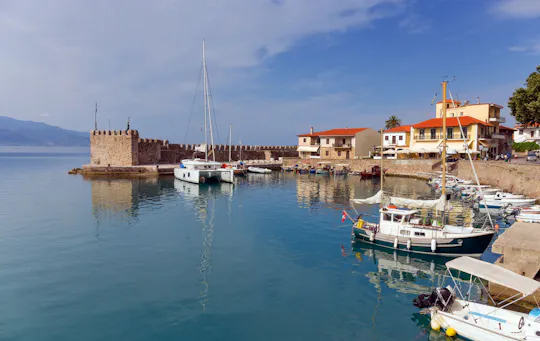 Explore the historic old town of Nafpaktos in Greece