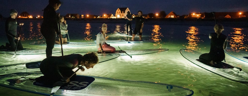 Illuminated glassSUP night tour in Kiel and surrounding areas