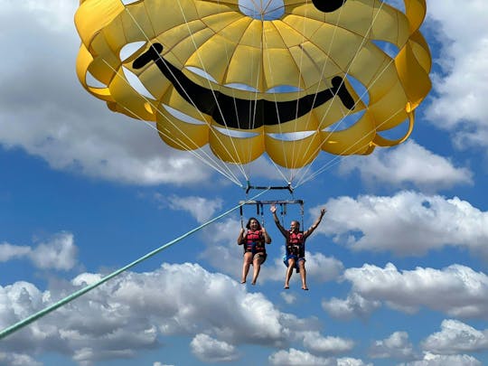 Parasailing experience in Mallorca's Cala Bona