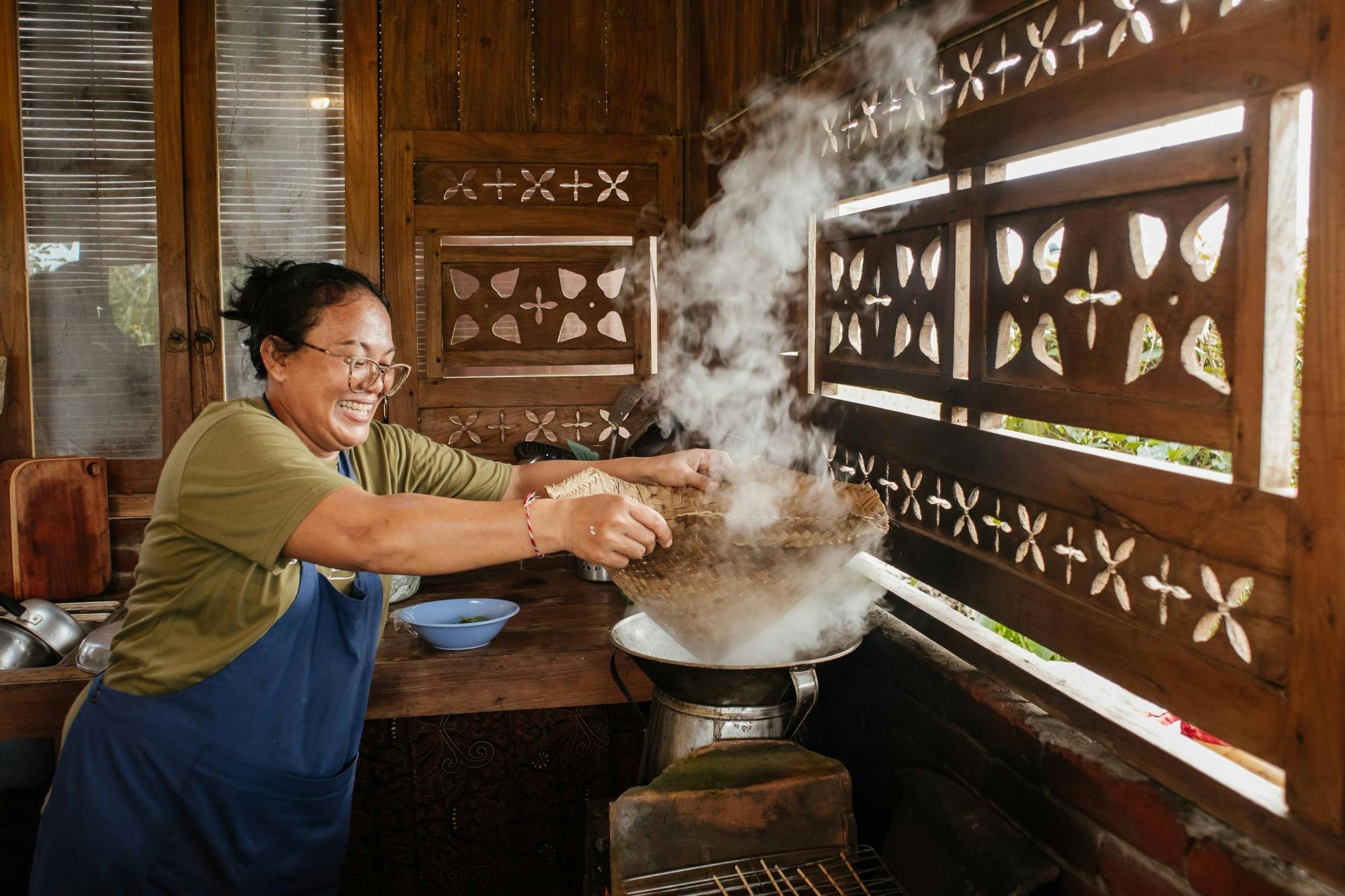 Future for food guided evening tour with cooking class in Bali