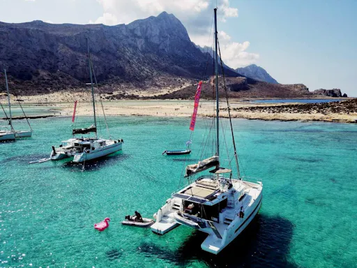 Catamaran sunset cruise from Kissamos Port with transport