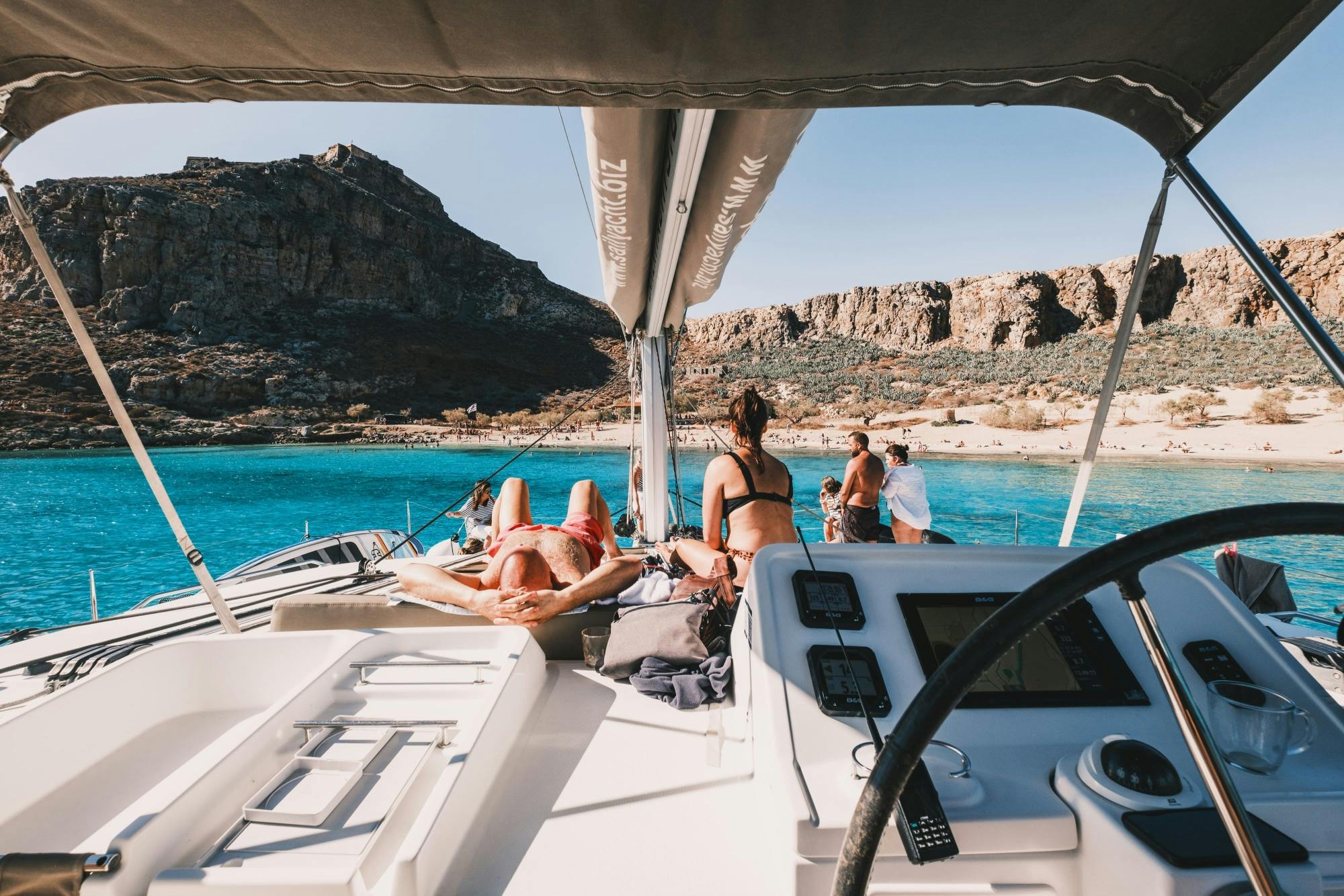 Catamaran sunset cruise from Kissamos Port with transport