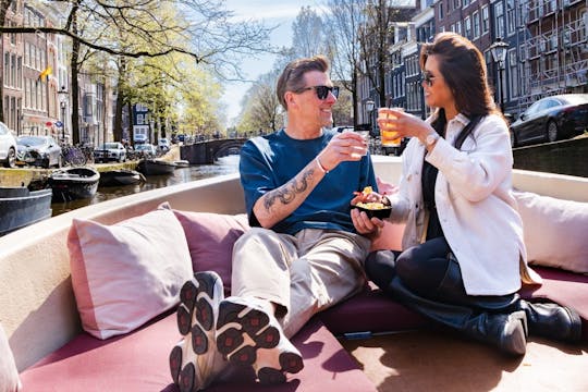Amsterdams Grachtentour mit Käse- und Getränkeverkostung
