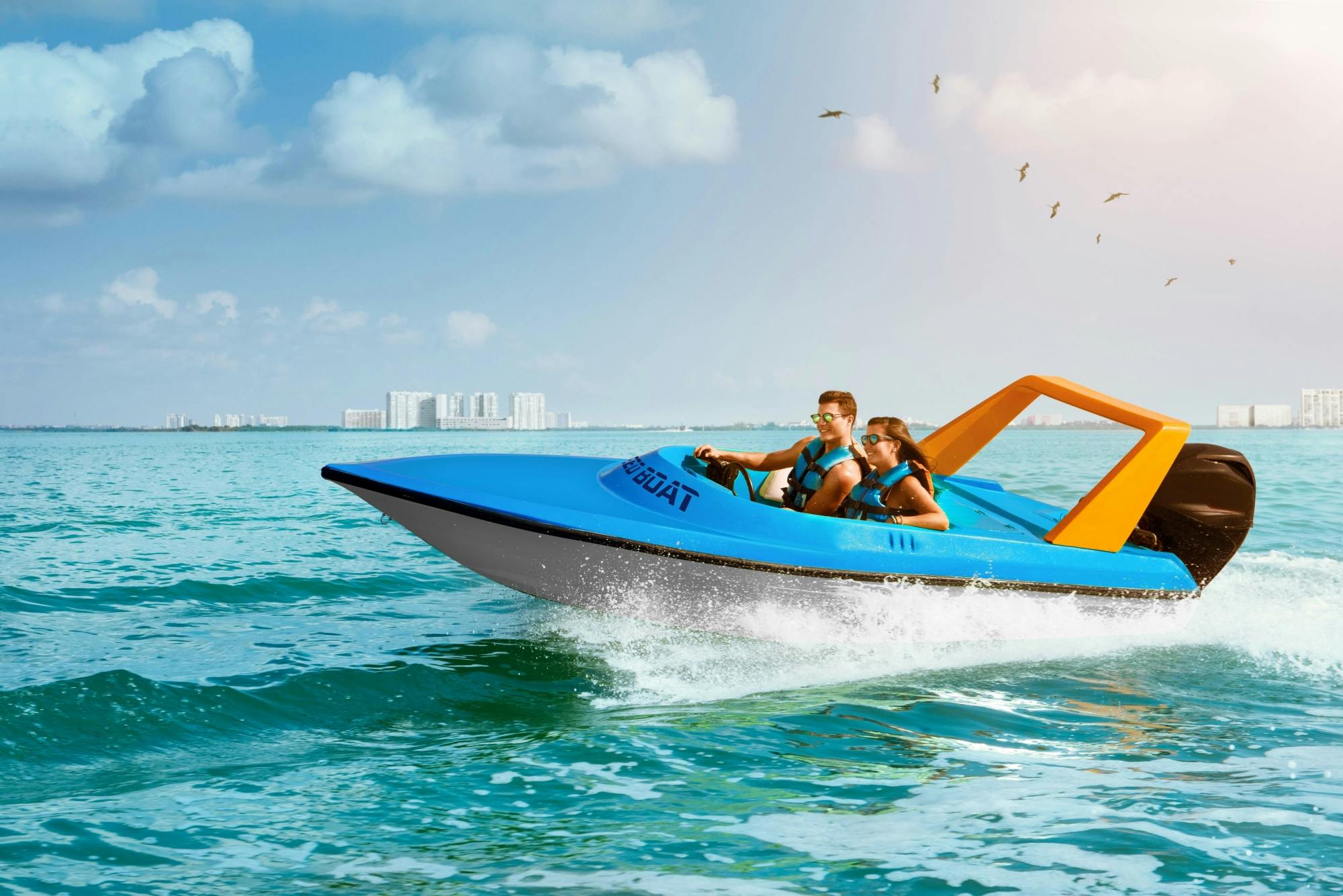 Speedboat jungle tour and snorkelling at Punta Nizuc