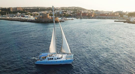 Catamaran cruise to explore Rhodes Island's beaches