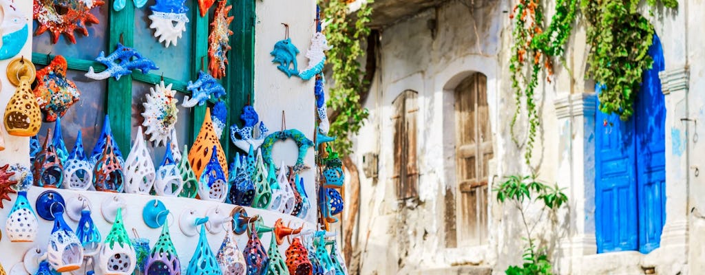Tour di un'intera giornata con grotte cretesi, olio d'oliva e ceramica da Plakias