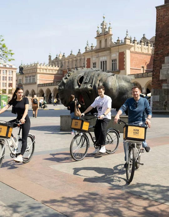 Aventura guiada de bicicleta no centro histórico de Cracóvia