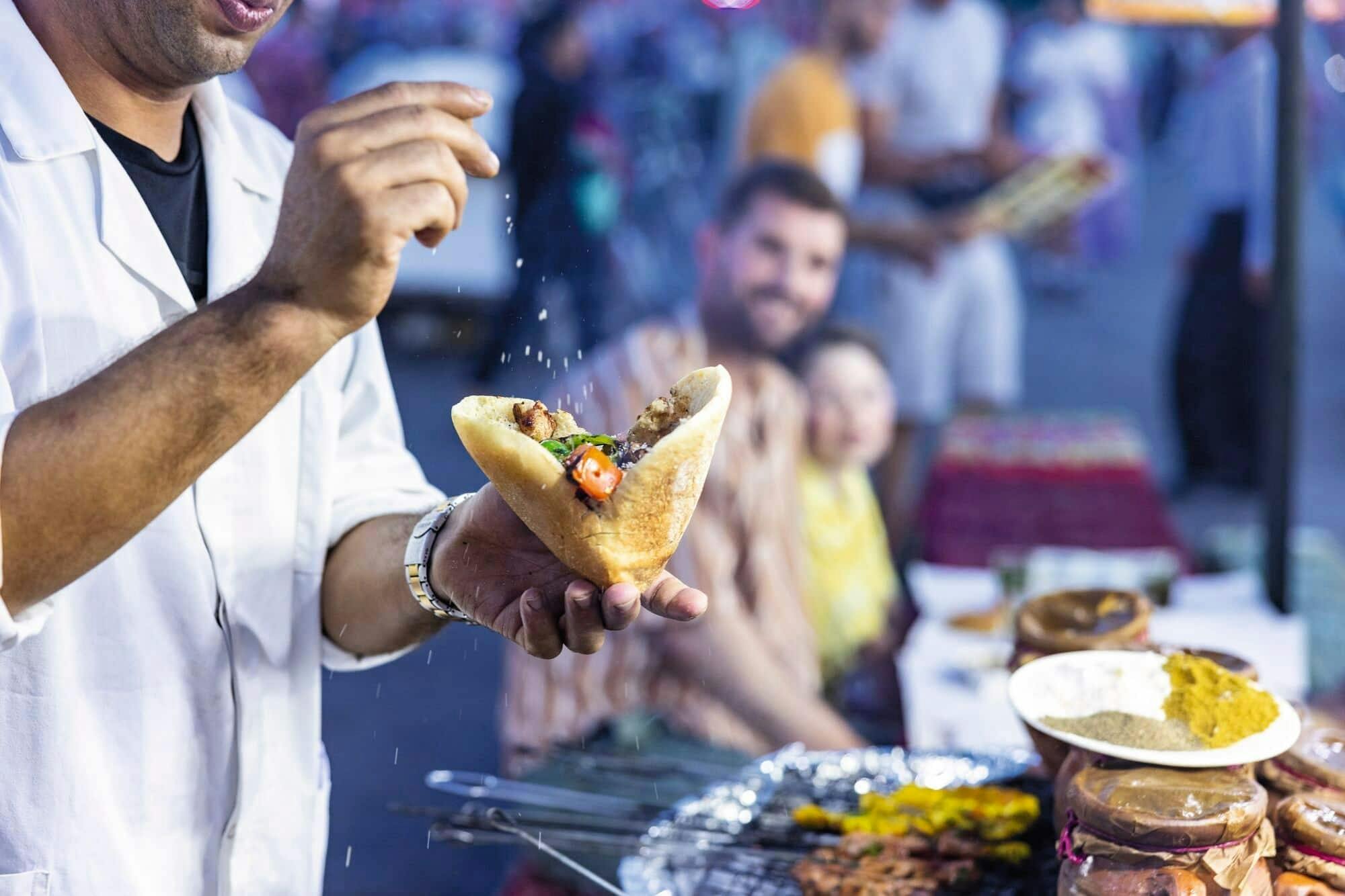 Private horse-drawn carriage tour of Marrakech by night