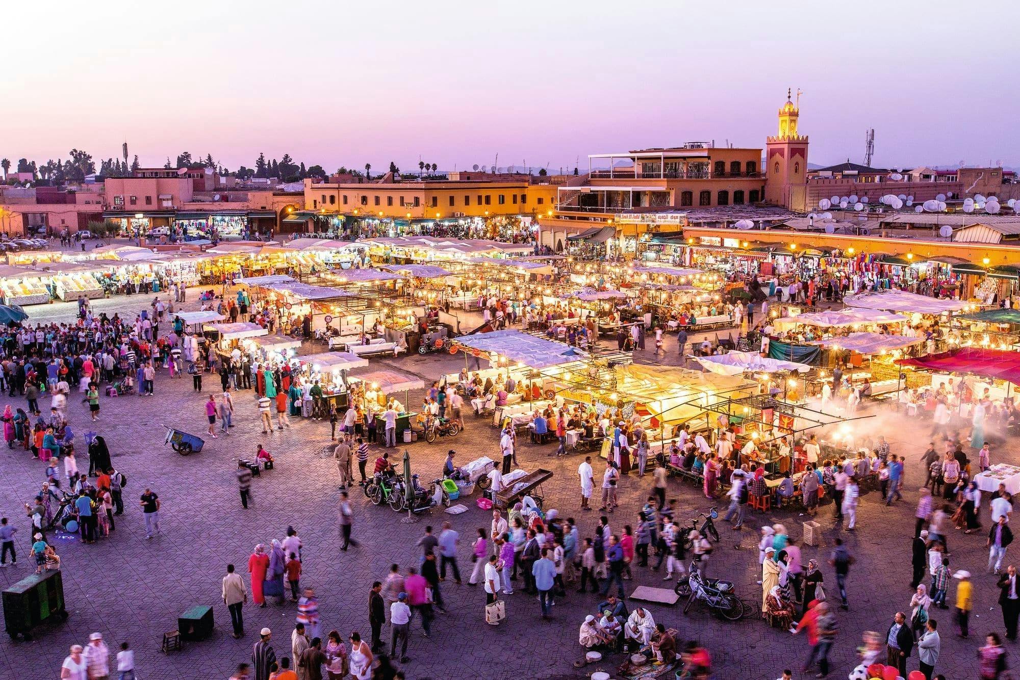 Private horse-drawn carriage tour of Marrakech by night