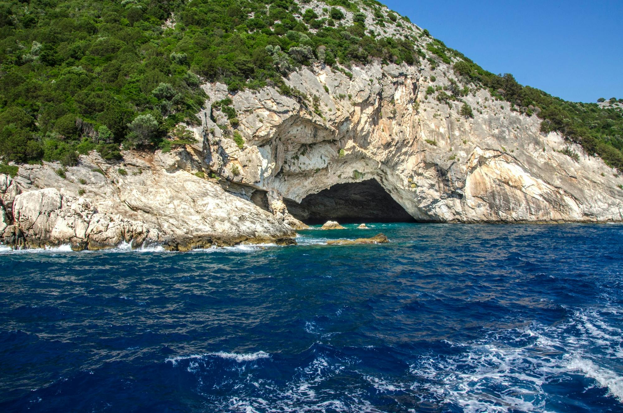 Boat trip from Corfu to Sivota with barbecue and Blue Lagoon