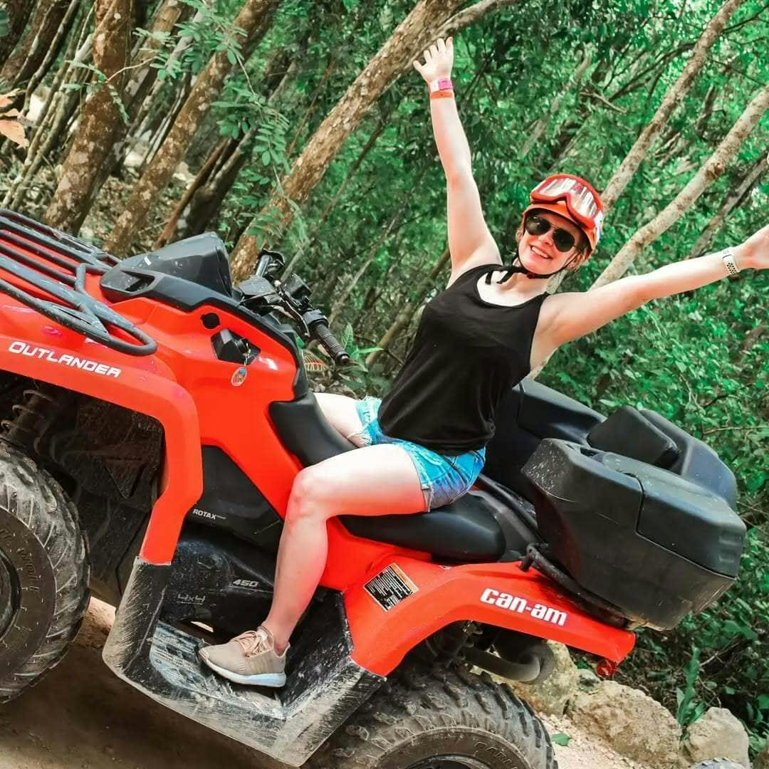 Cenotes Zapote Prehistoric Park with ATV adventure in Mexico