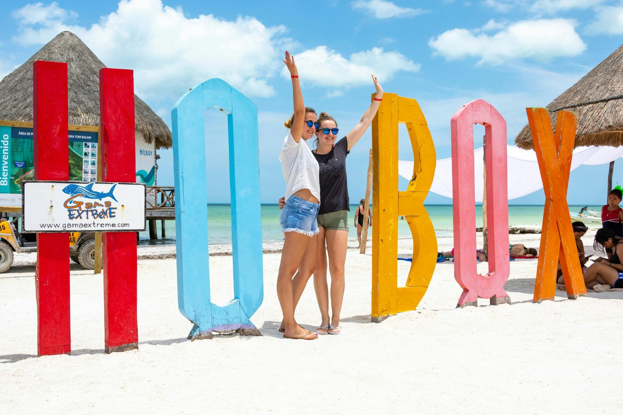Full-day boat and golf buggy tour of Holbox Island from Chiquila