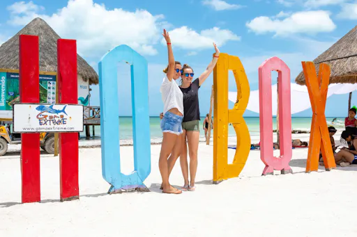 Full-day boat and golf buggy tour of Holbox Island from Chiquila