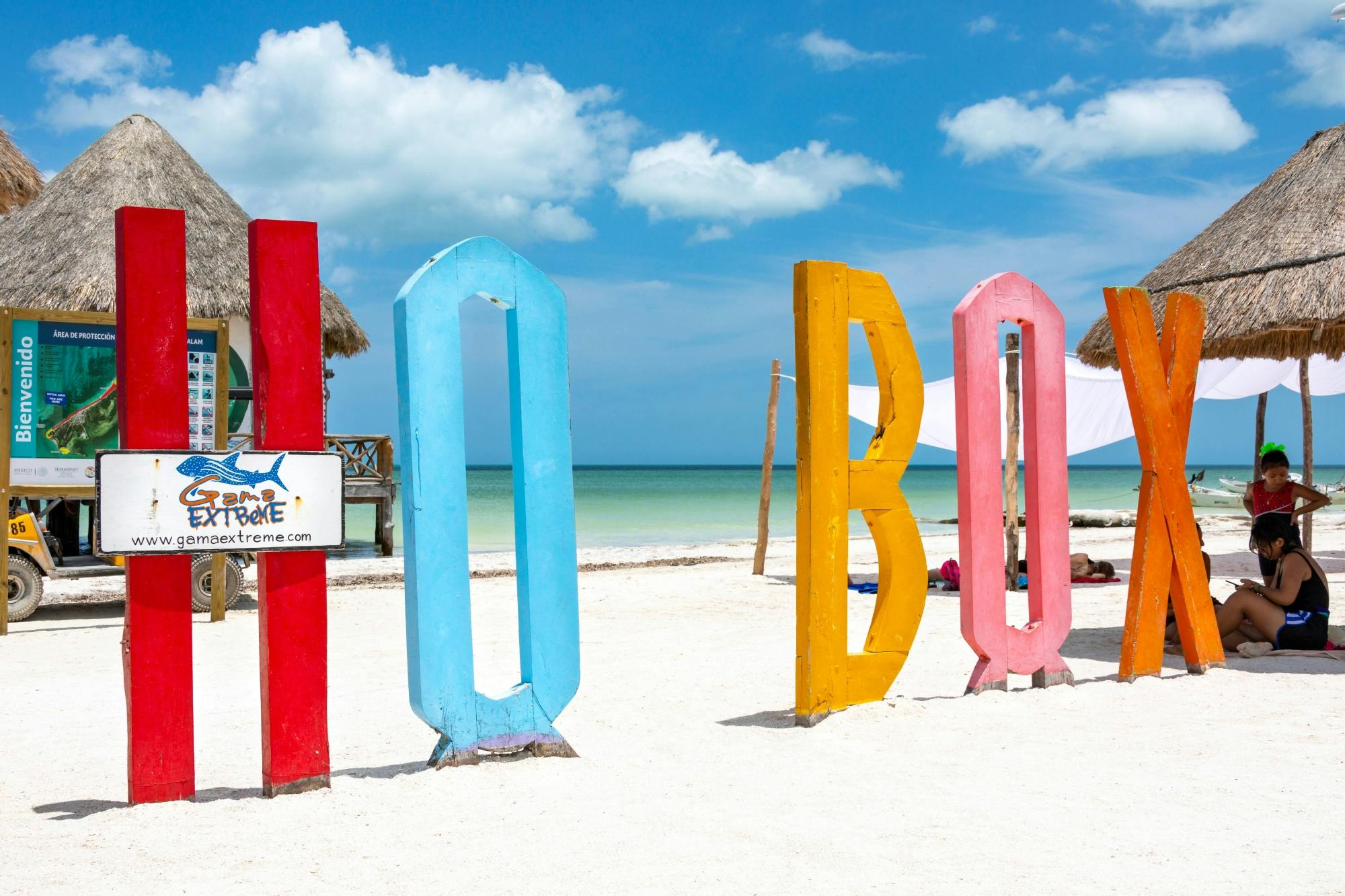 Full-day boat and golf buggy tour of Holbox Island from Chiquila