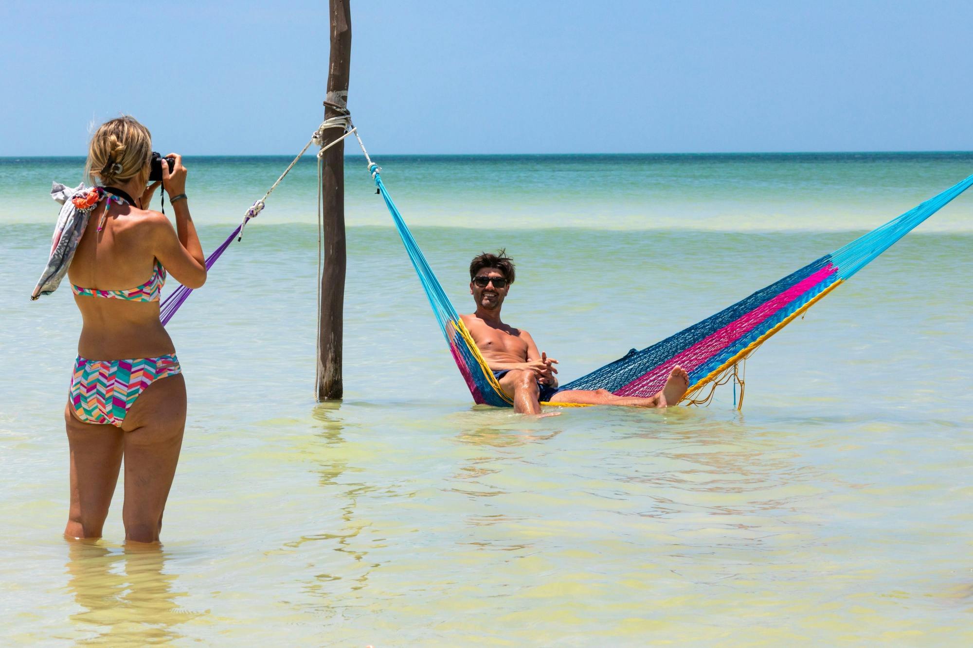 Full-day boat and golf buggy tour of Holbox Island from Chiquila