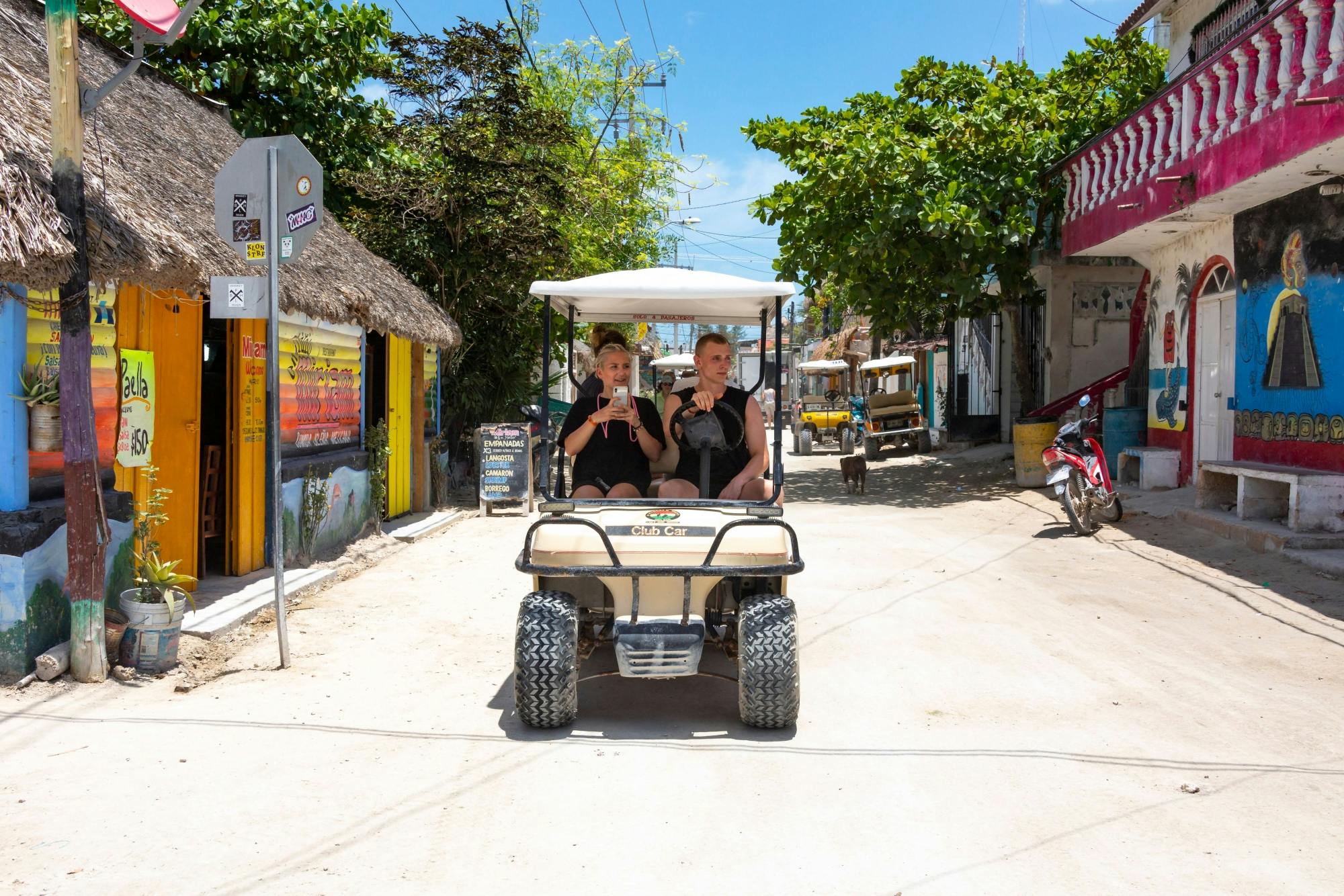 Full-day boat and golf buggy tour of Holbox Island from Chiquila