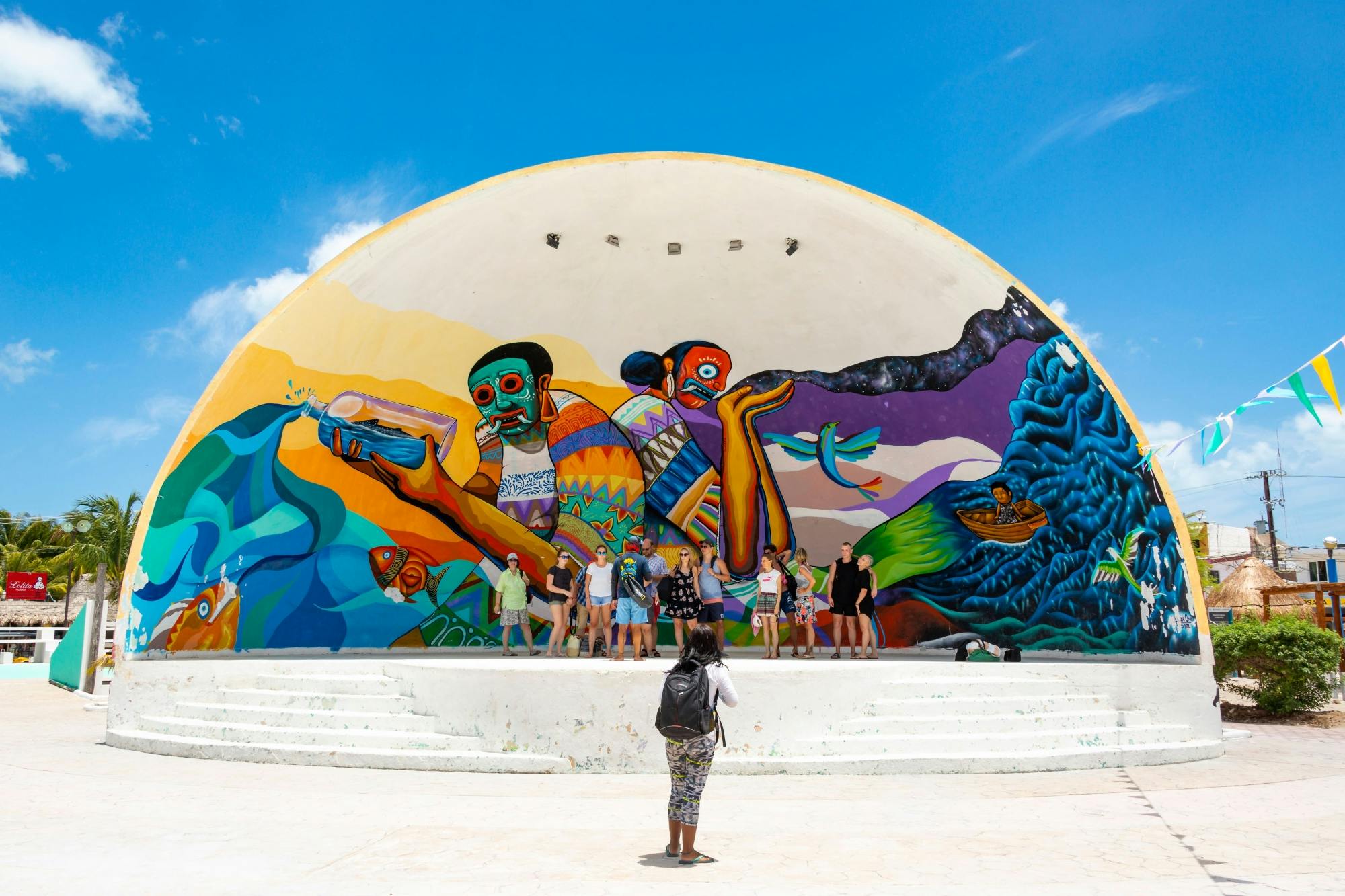 Full-day boat and golf buggy tour of Holbox Island from Chiquila