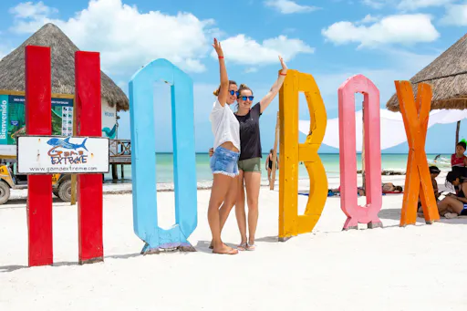 Full-day boat and golf buggy tour of Holbox Island from Chiquila