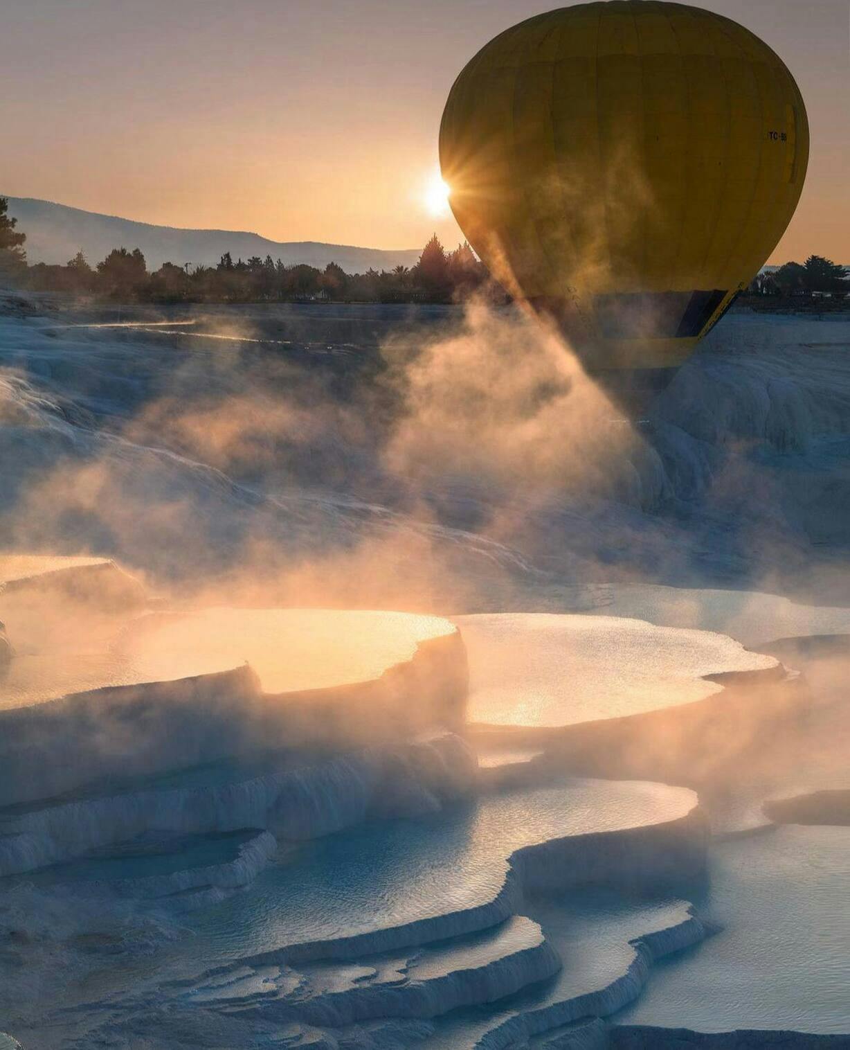 Pamukkale sunrise hot air balloon ride from Kusadasi