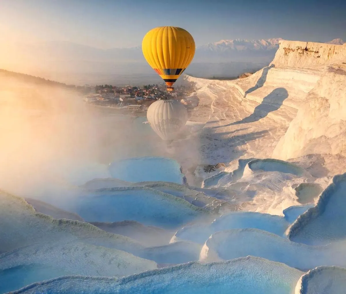 Pamukkale sunrise hot air balloon ride from Kusadasi