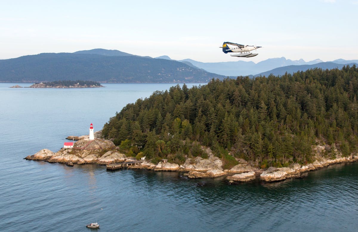 Uitgebreide panoramische rondvlucht per watervliegtuig boven Vancouver