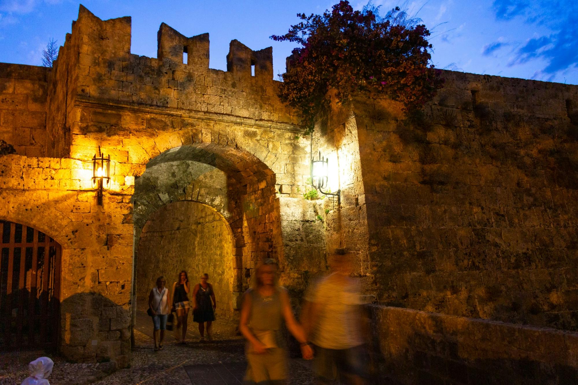 Evening tour of Rhodes Town with dinner