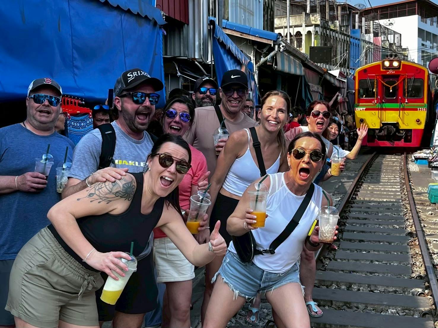 Floating and railway markets private tour with sugar farm visit