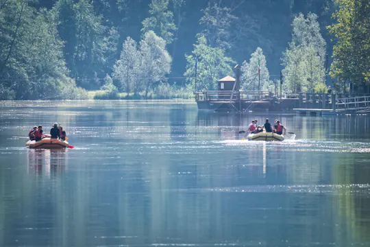 Rafting suave no rio Adda
