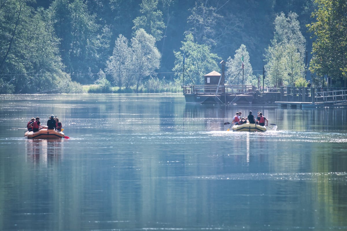 Soft rafting sul fiume Adda