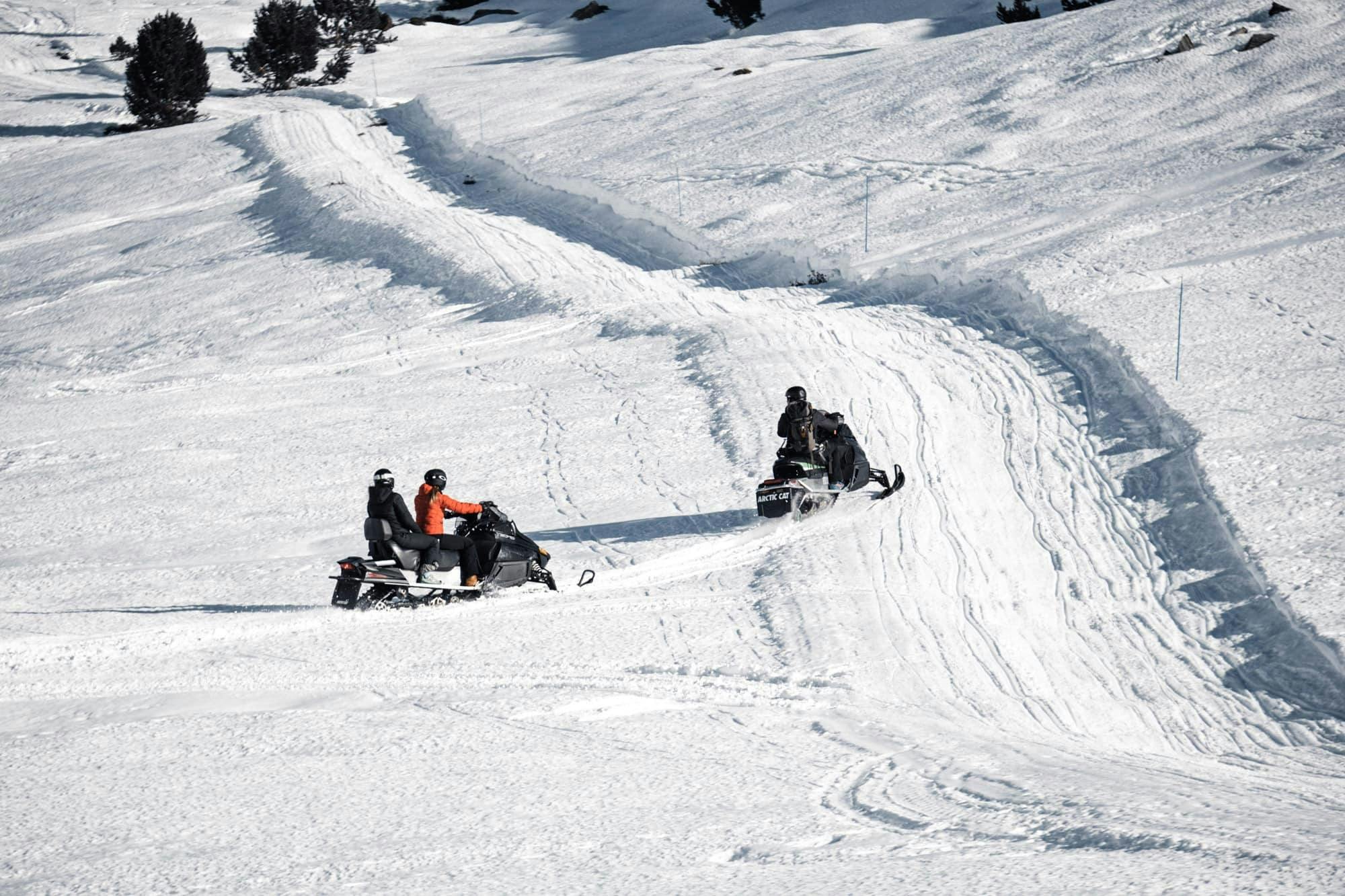 Snowmobile adventure in the Ordino-Arcalís area