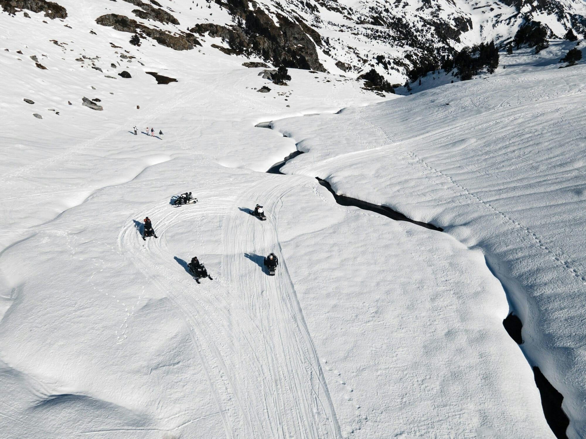 Snowmobile adventure in the Ordino-Arcalís area