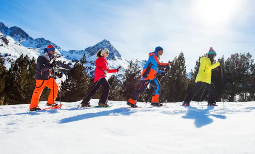 Guided snowshoeing trek in the Ordino-Arcalis area