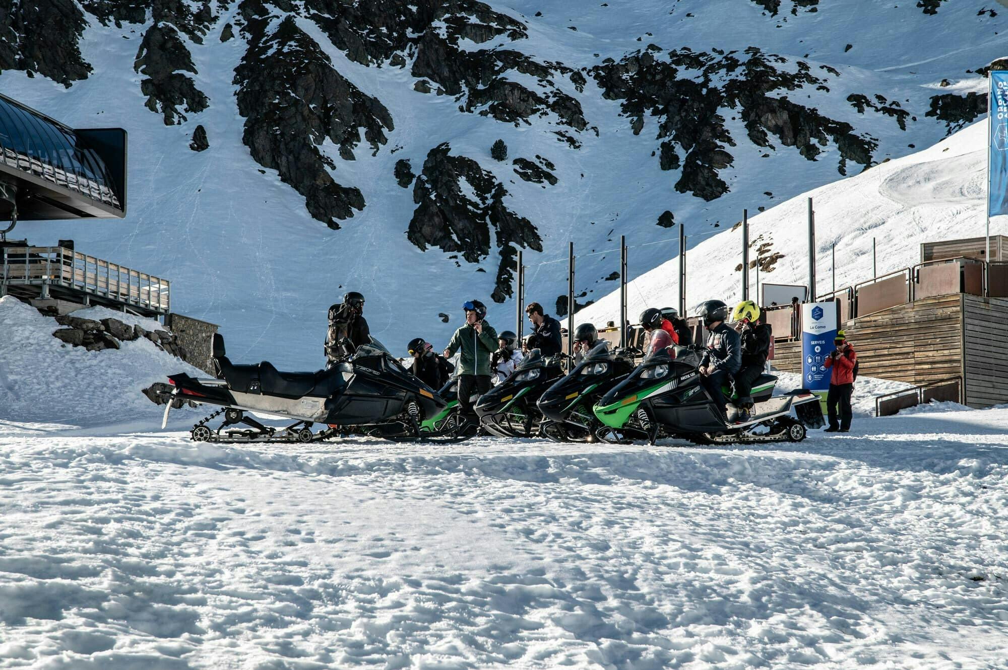 Snowmobile adventure in the Ordino-Arcalís area
