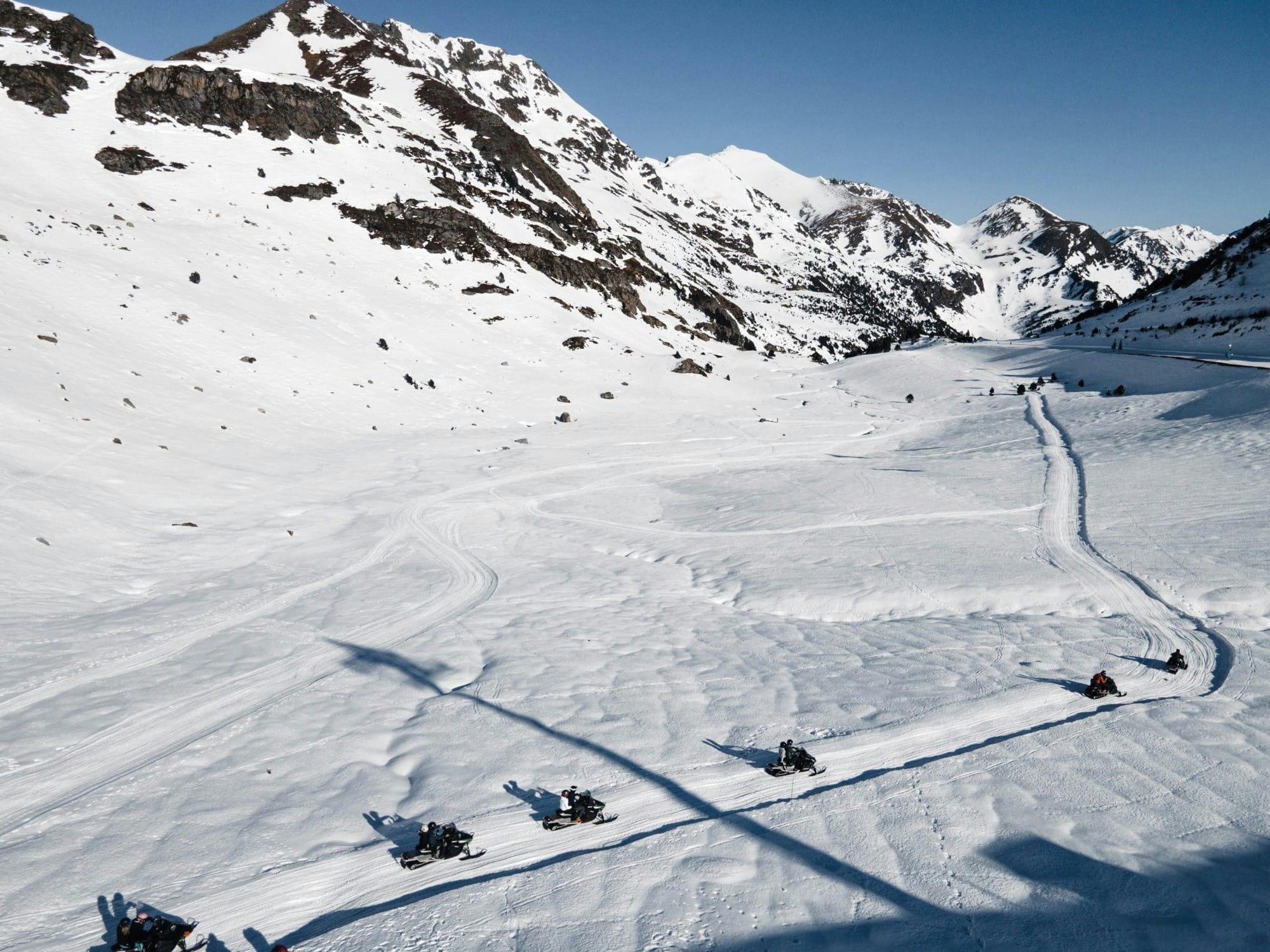 Snowmobile adventure in the Ordino-Arcalís area