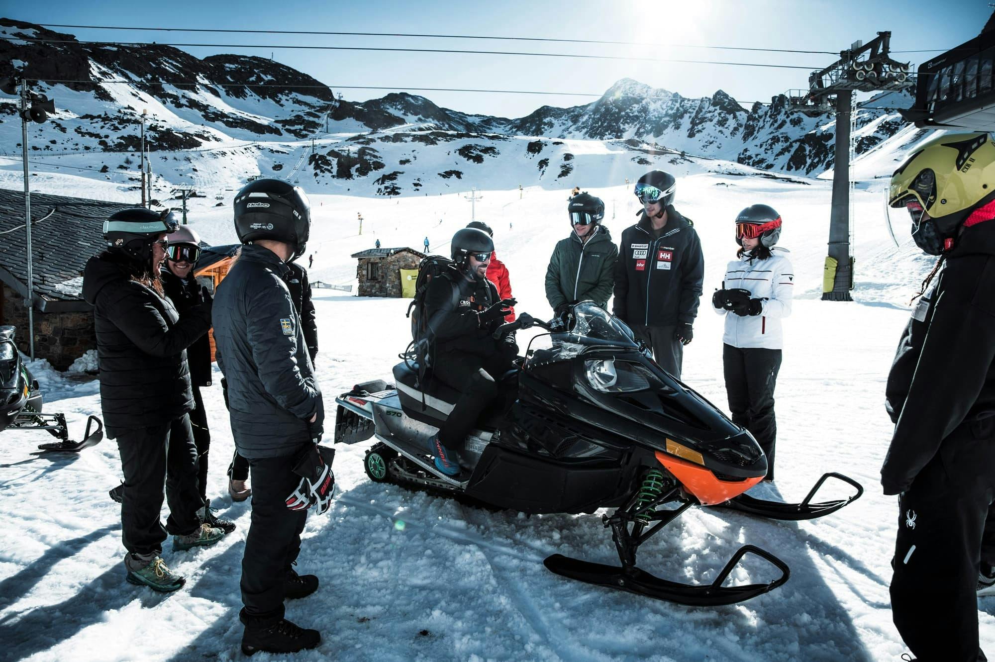 Snowmobile adventure in the Ordino-Arcalís area