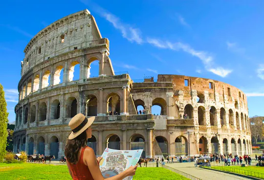 Wereldtoegang Colosseum met AI-videogids-app