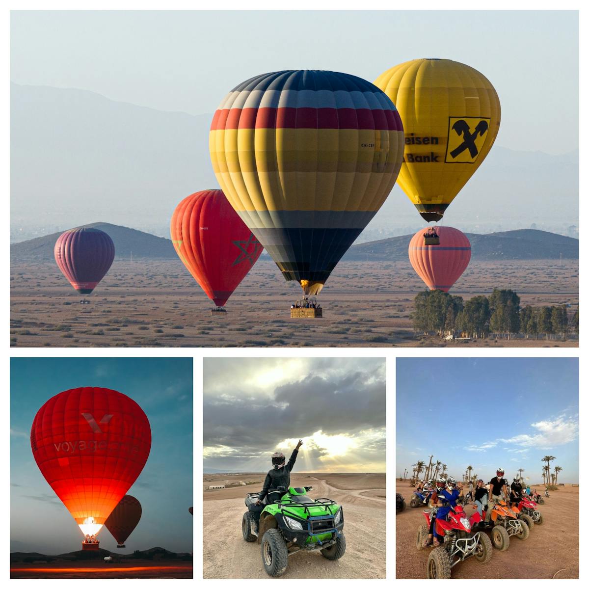 Tour in mongolfiera e quad di Marrakech