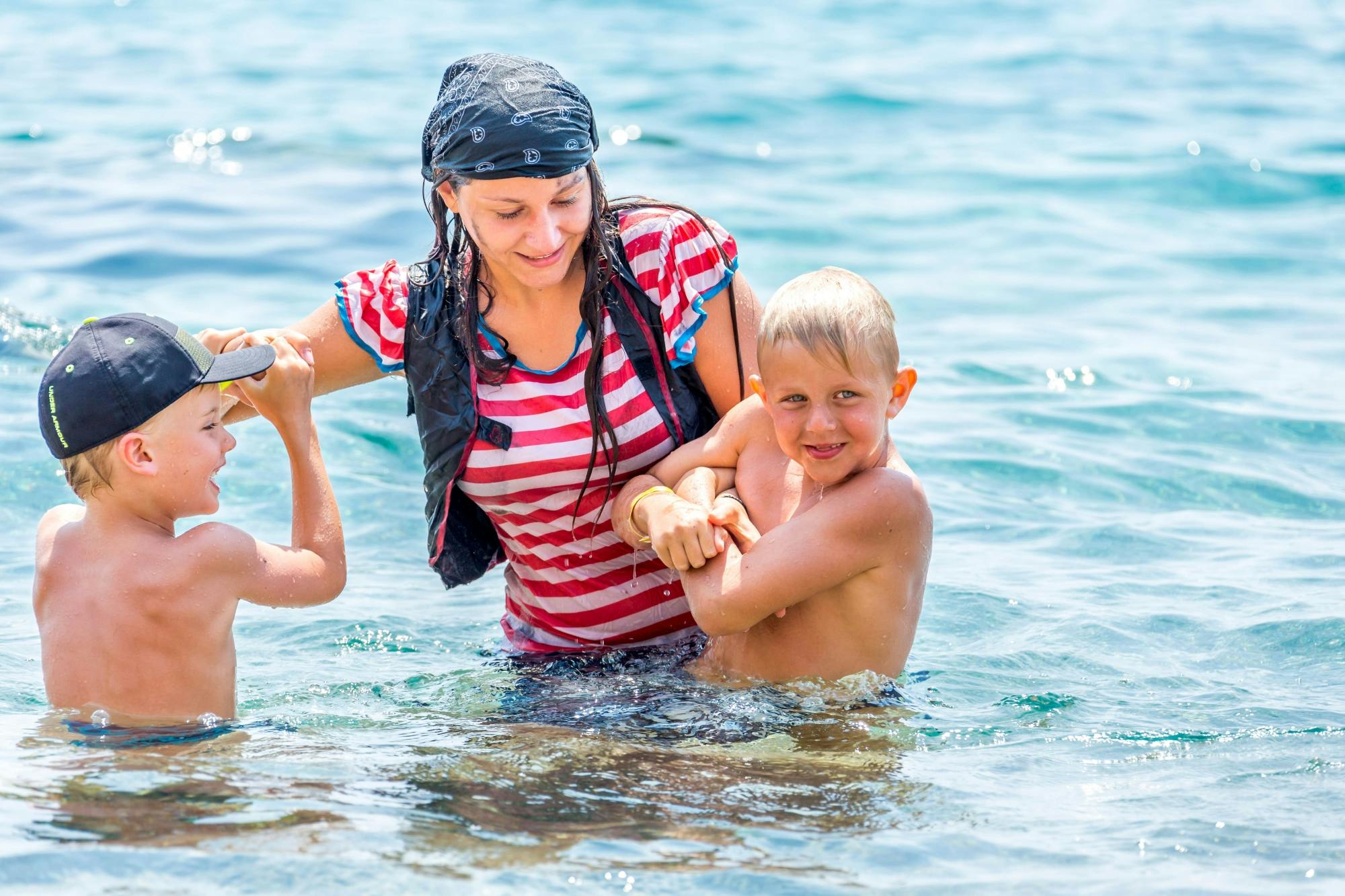 Pirates of Kos family boat trip with island swim stop