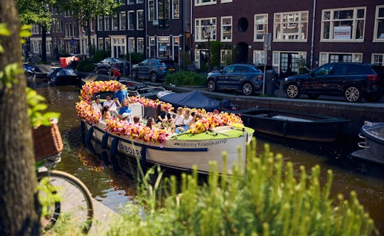 Amsterdam flower boat canal cruise