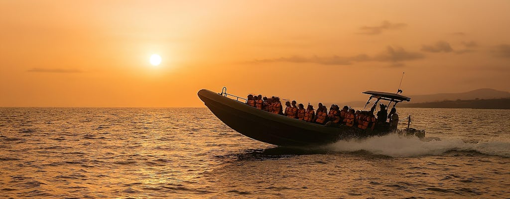 São Miguel boat tour at sunset with swimming