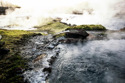 Snowmobiling and secret lagoon