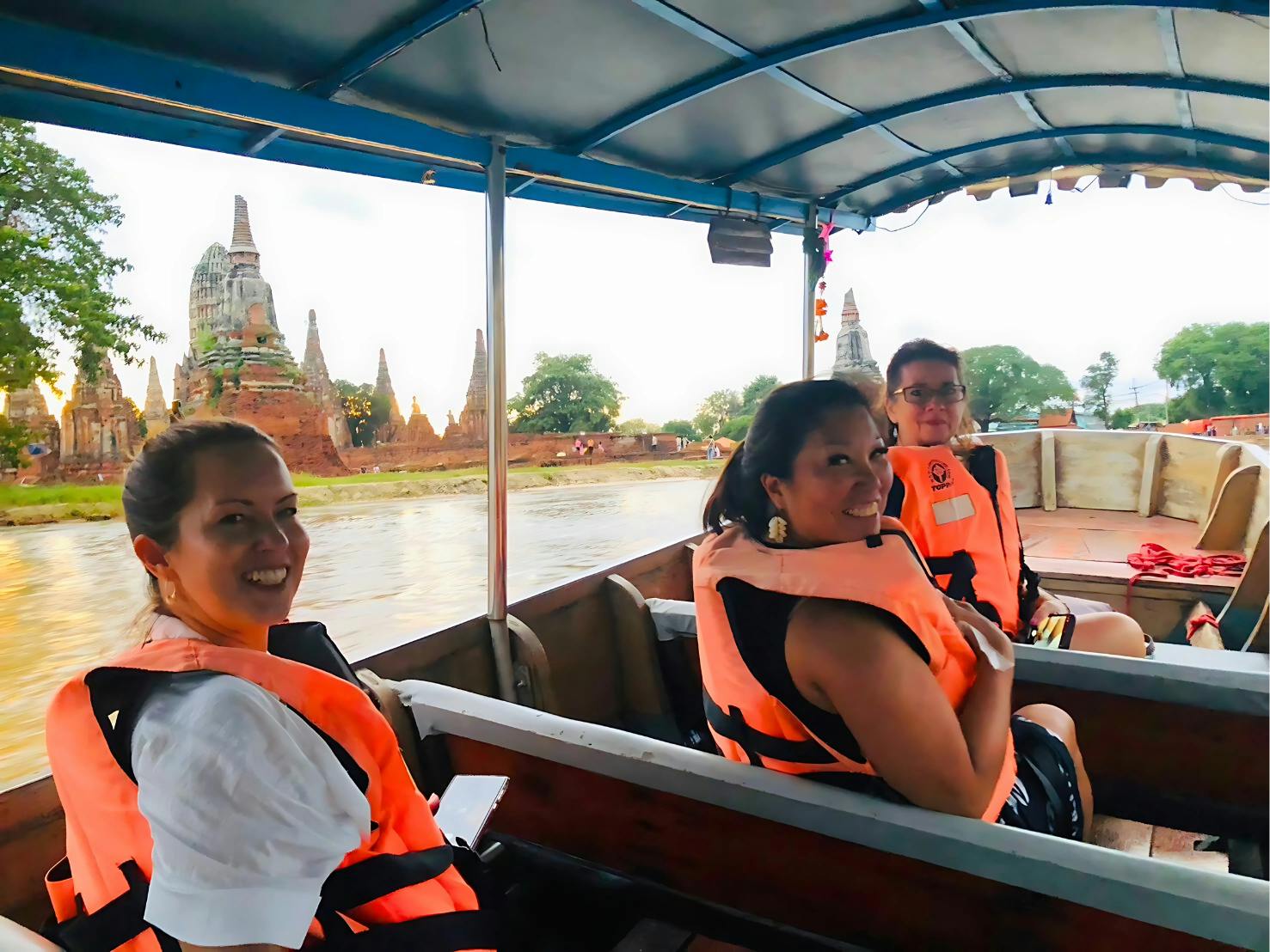 Ayutthaya temples and sunset boat trip on a private adventure