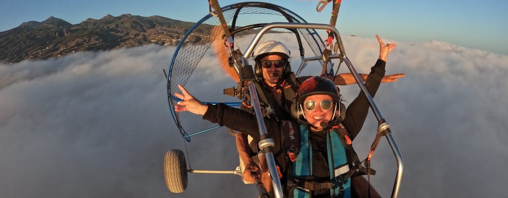 Paratrike flight over Adeje, breathtaking mountains and landscapes