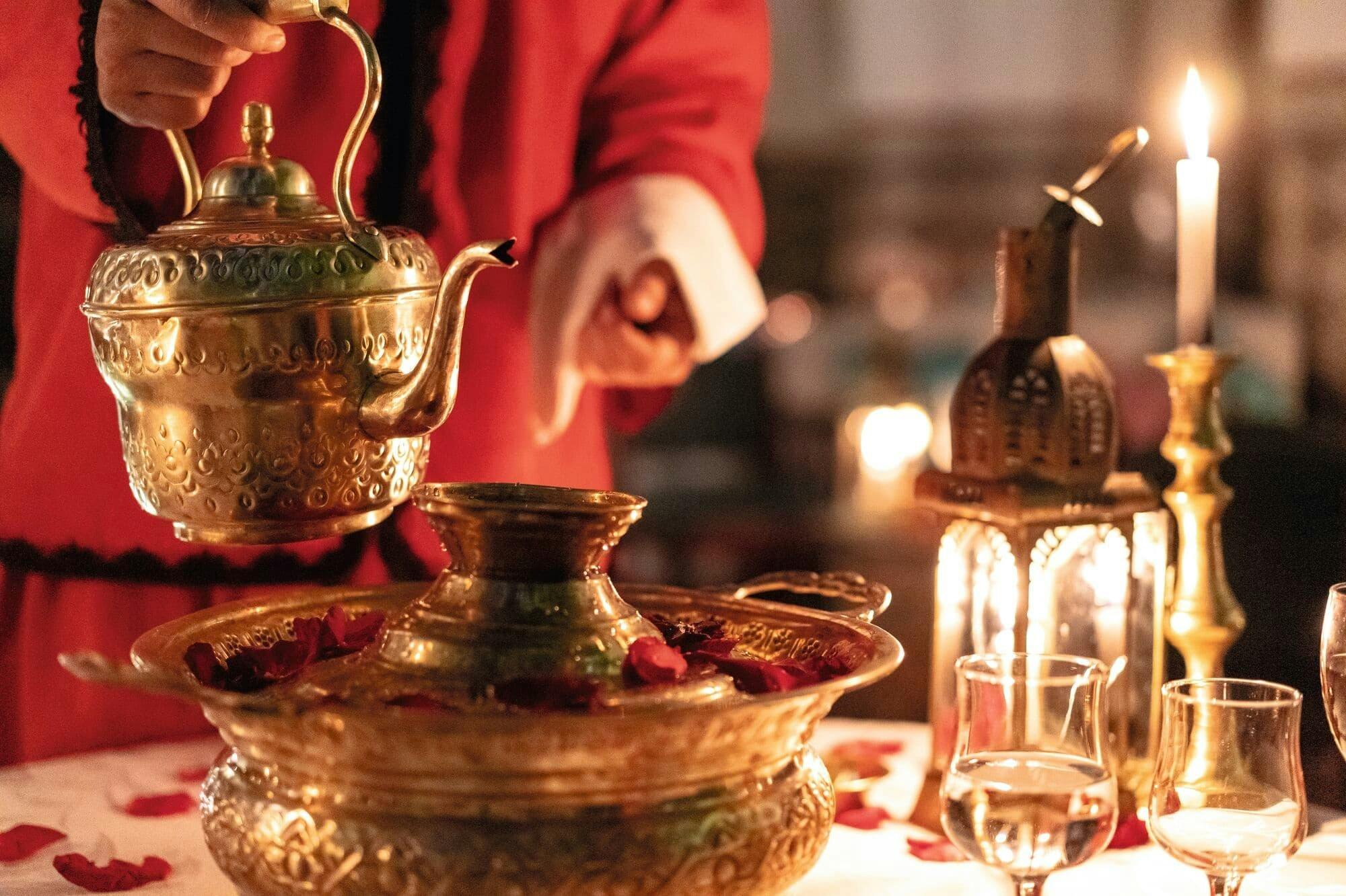 Riad diner in Marrakech medina with transport