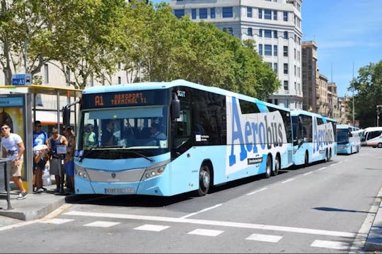 Barcelona-El Prat Airport one way bus transfer