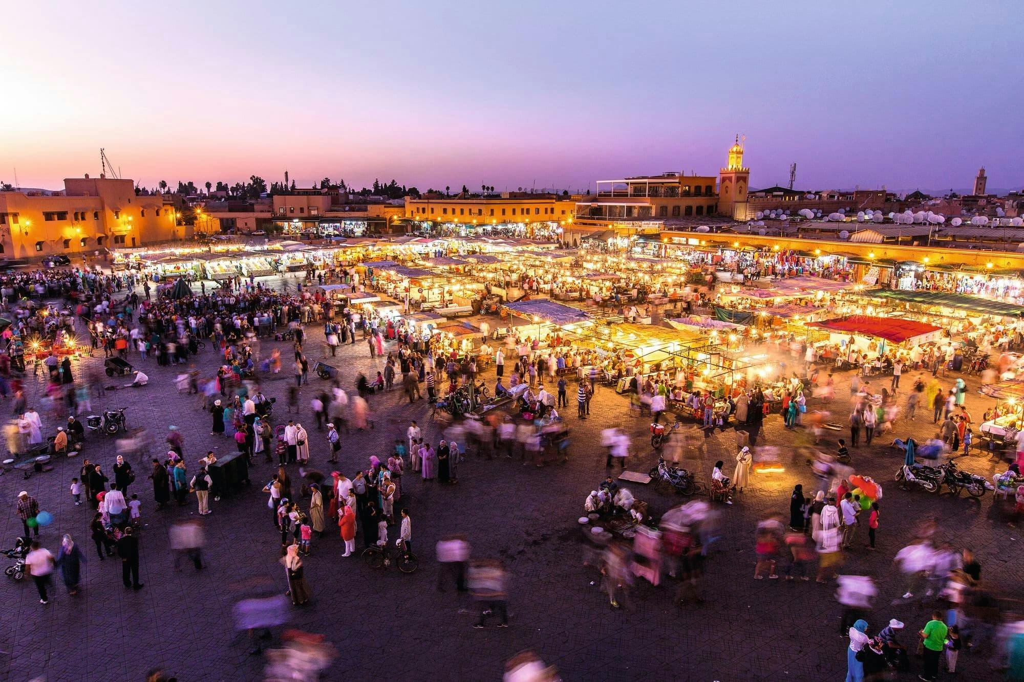 Private horse-drawn carriage tour of Marrakech by night