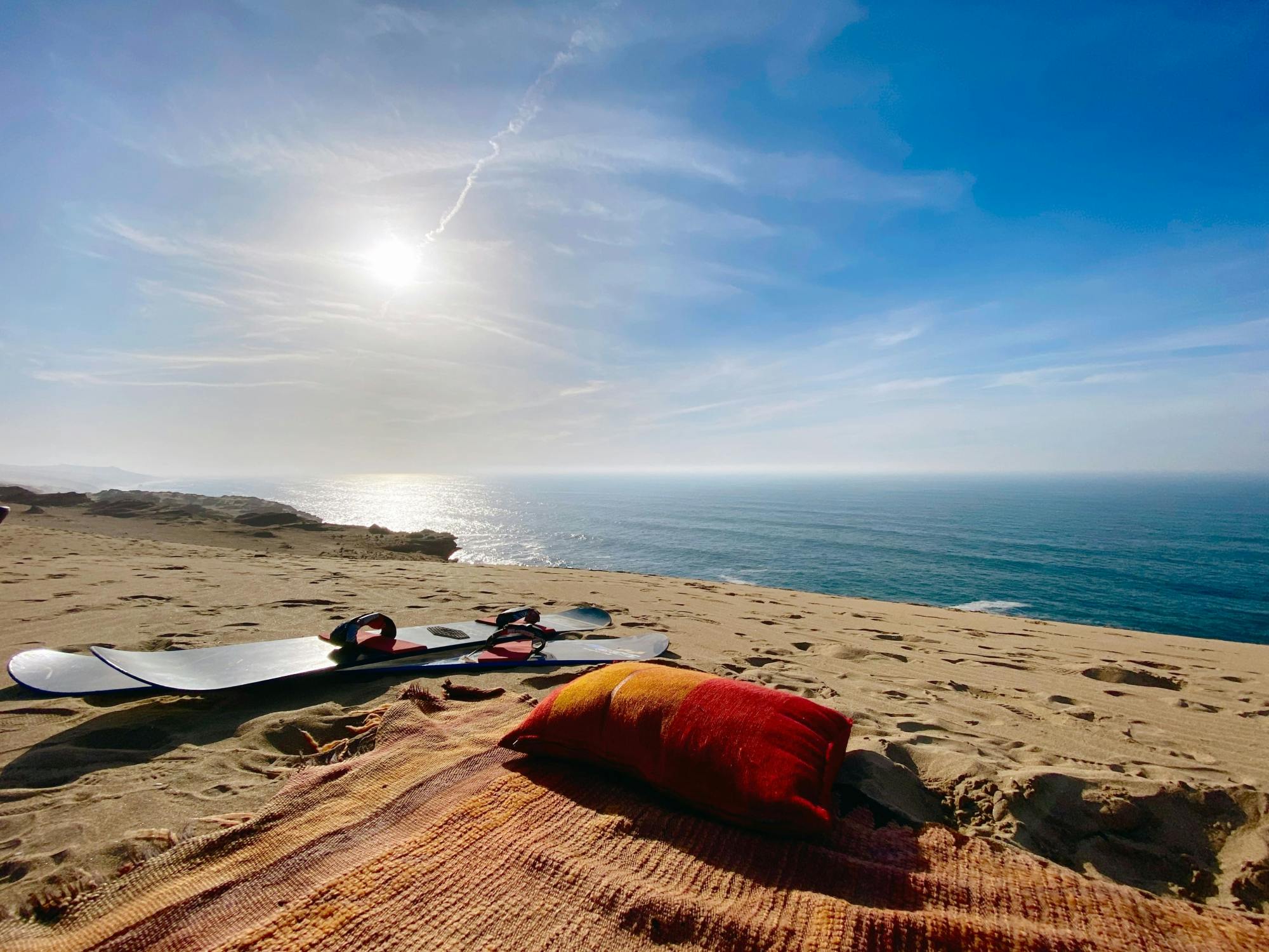 Atlantic coast tour and Timlalin Dunes sand-boarding session