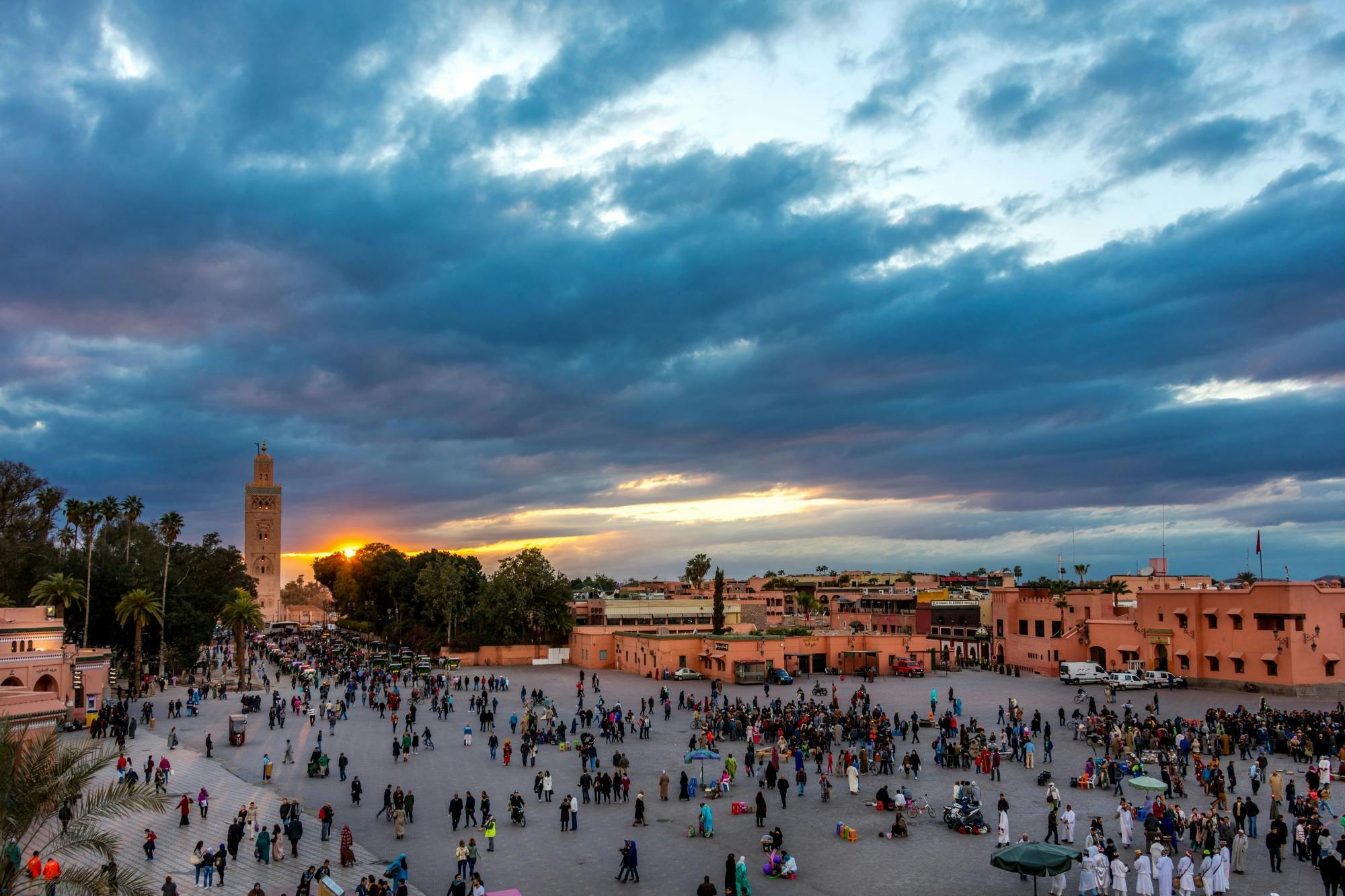 Marrakech tocht met paard en wagen en het Djemaa el Fna-plein